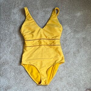 Sea Level Swim V Neck Sunflower Yellow One Piece   Size 6